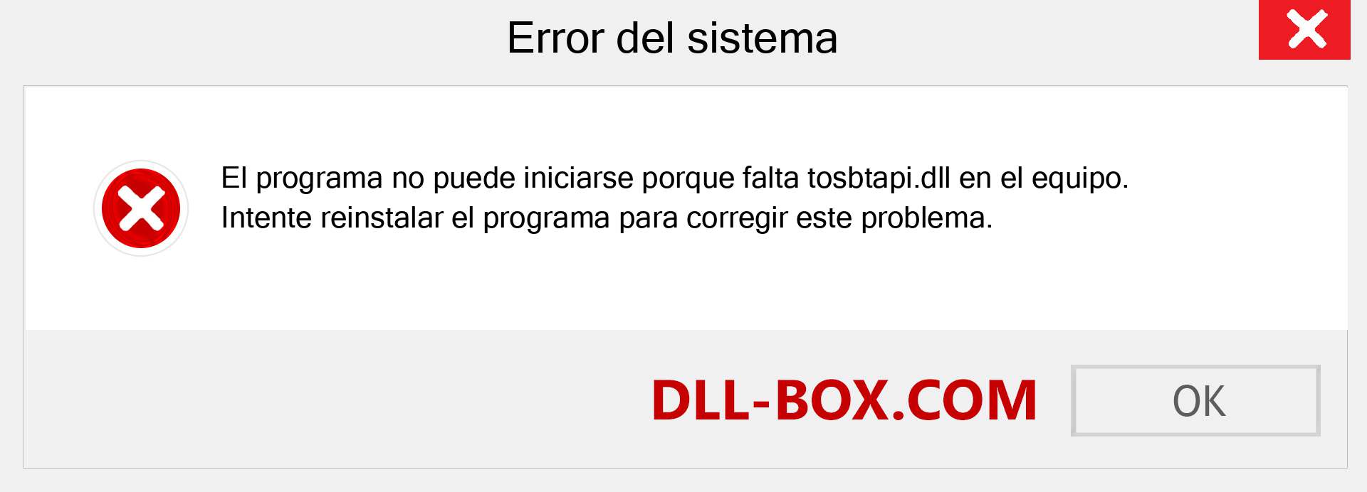 ¿Falta el archivo tosbtapi.dll ?. Descargar para Windows 7, 8, 10 - Corregir tosbtapi dll Missing Error en Windows, fotos, imágenes